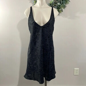 Vintage Jenny Buchanan Intimates Black Lingerie Slip Dress Chemise L